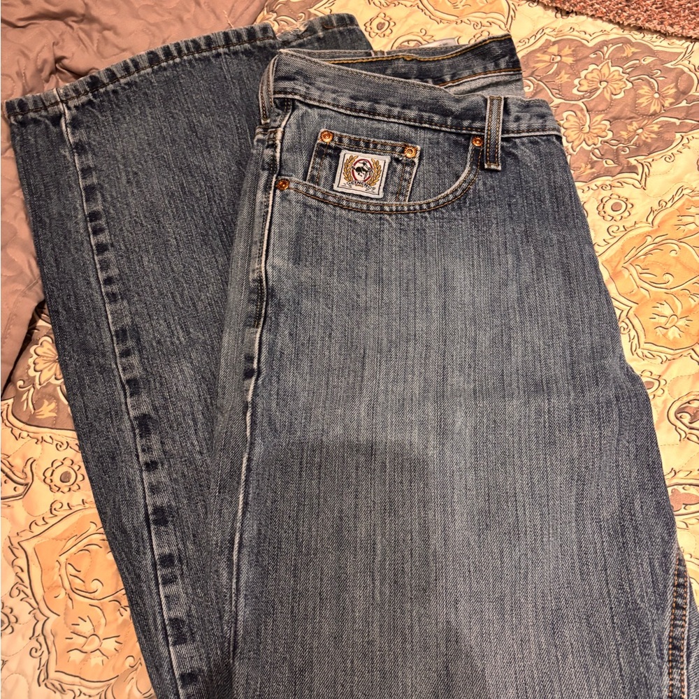 Cinch Men's Mid Blue Straight Leg Jeans